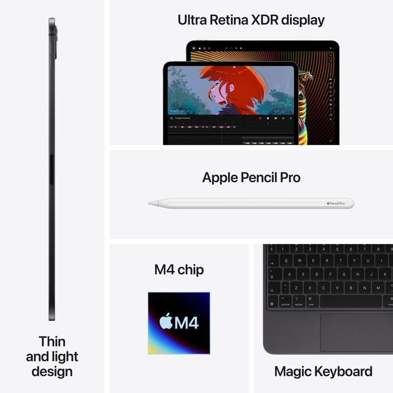 Apple iPad Pro 11 inch 2023 1TB Wi-Fi + Cellular | M4 Chip, Ultra Retina XDR Display, ProMotion Technology, Apple Pencil Pro Compatible | 1 year warranty - Image 5