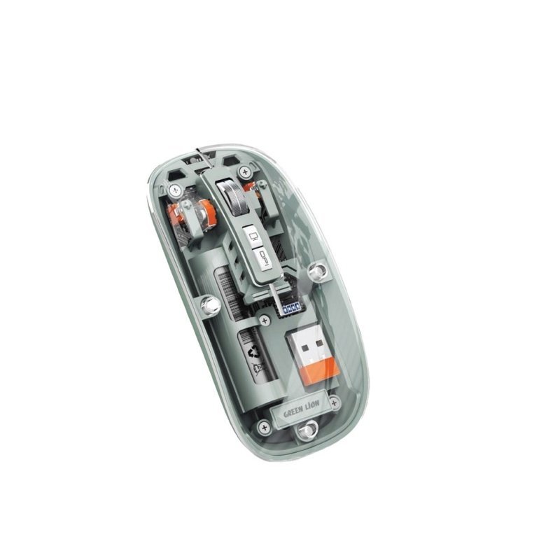 Green Lion Transparent 2 Wireless Mouse | Dual Mode, 1600 DPI | Kenya - Image 4