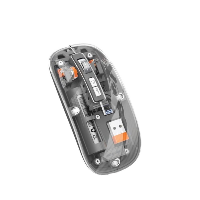 Green Lion Transparent 2 Wireless Mouse | Dual Mode, 1600 DPI | Kenya - Image 3