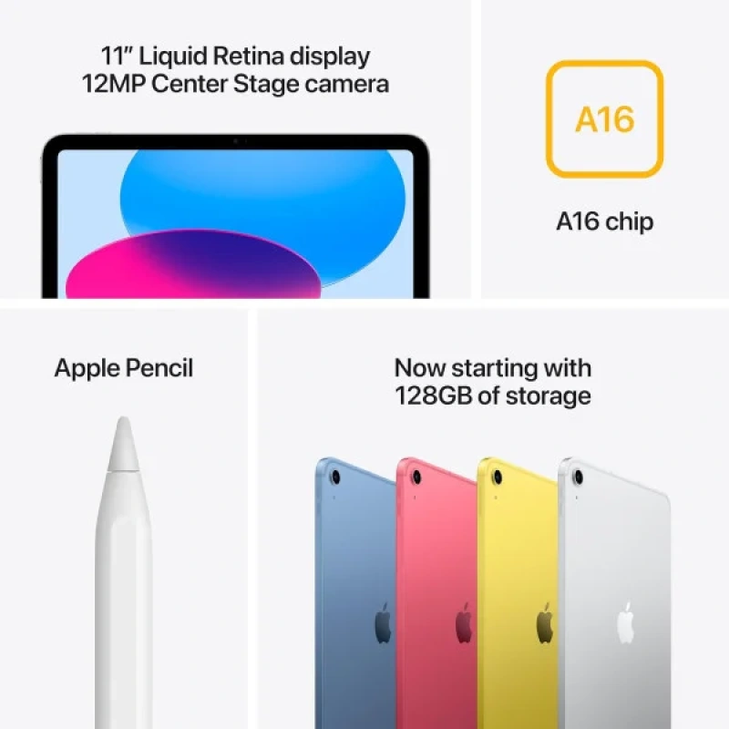Apple iPad 11th Gen 128GB Wi-Fi + Cellular | A15 Bionic, Liquid Retina Display | 1 year warranty - Image 3