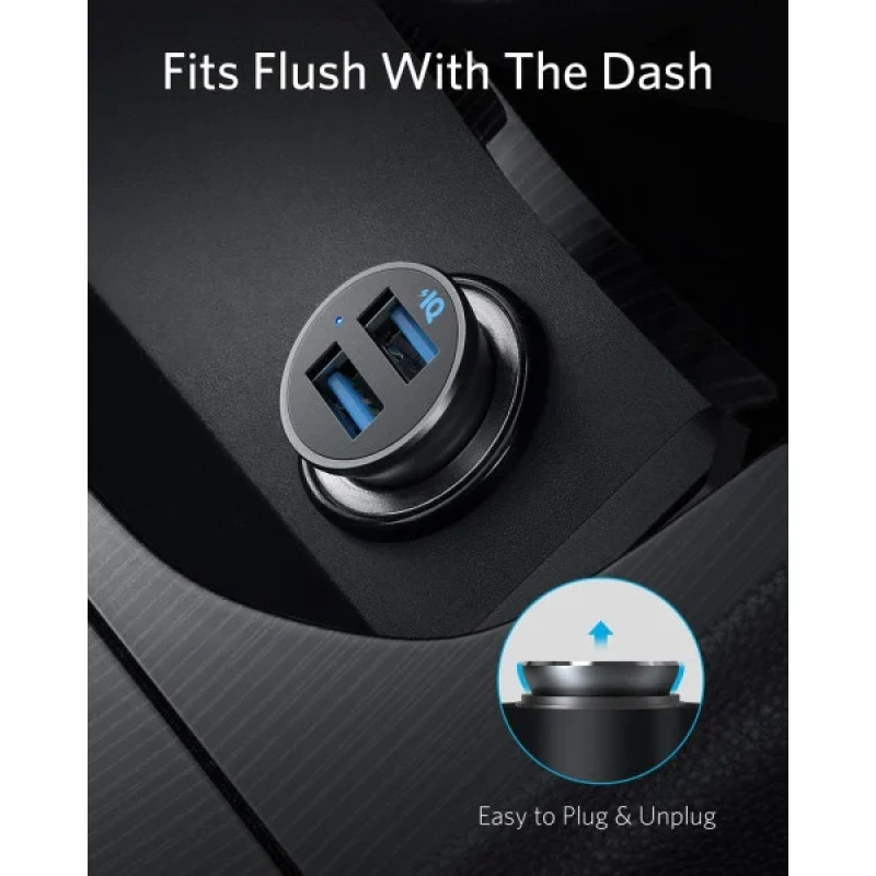 ANKER PD 2 ALLOY BLACK CAR CHARGER - Image 3