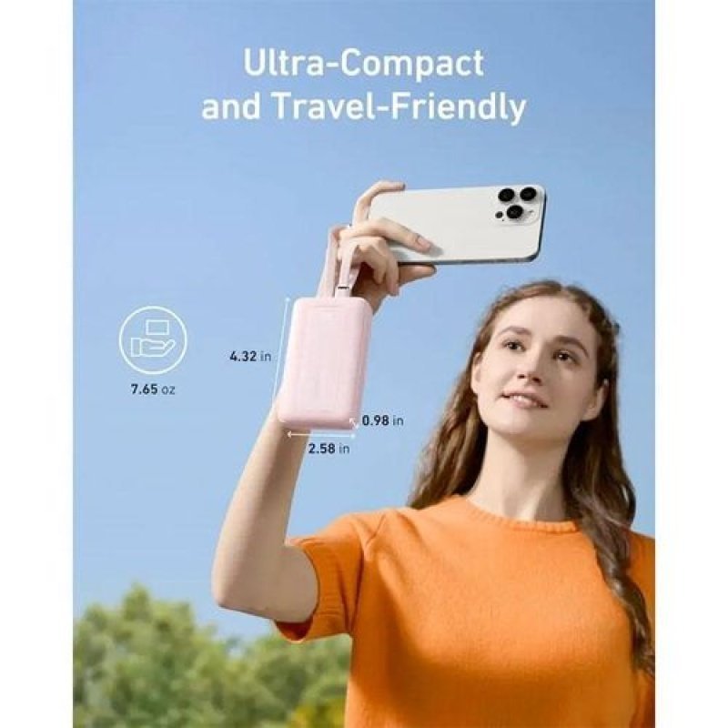 ANKER POWER BANK(10K,30W,BUILT-IN USB-C +LIGHTNING CABLE) - Image 2