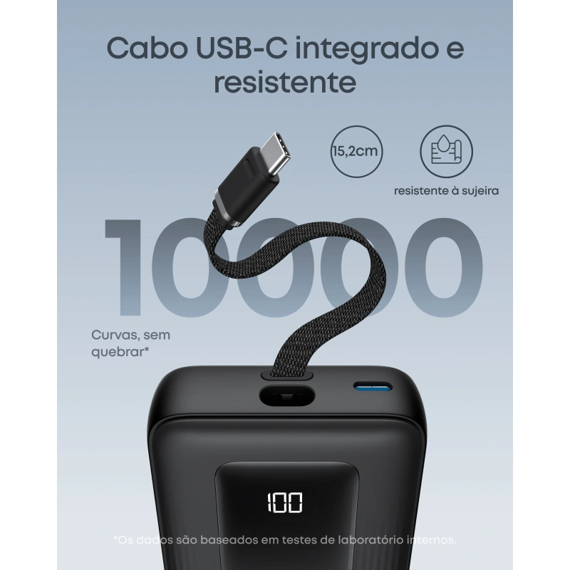 ANKER POWER BANK (10K,30W,BUILT-IN USB-C CABLE) - Image 3