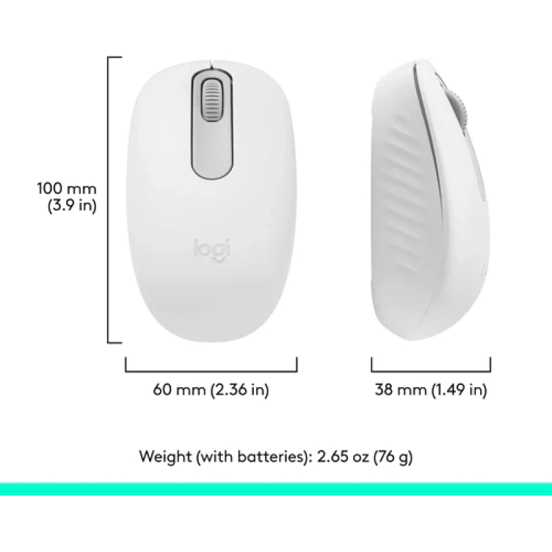 Logitech M196 Wireless White Mouse | Compact, Plug & Play | Kenya - Image 3