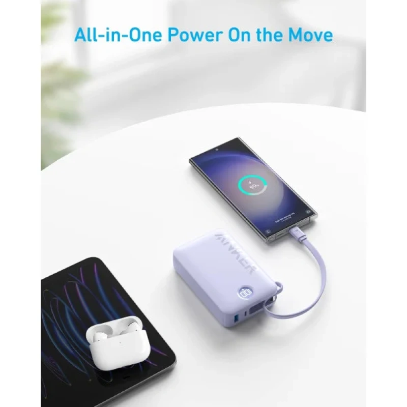 ANKER HUGE POWER BANK WITH BUILT IN USB C CABLE - Image 3