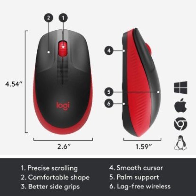 Logitech M190 Wireless Mouse | 1000 DPI, Precision Scroll Wheel | Kenya - Image 3
