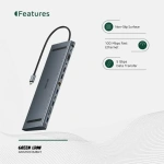 Green Lion 12-in-1 USB-C Hub with 4K HDMI & Ethernet – Gray - Image 2