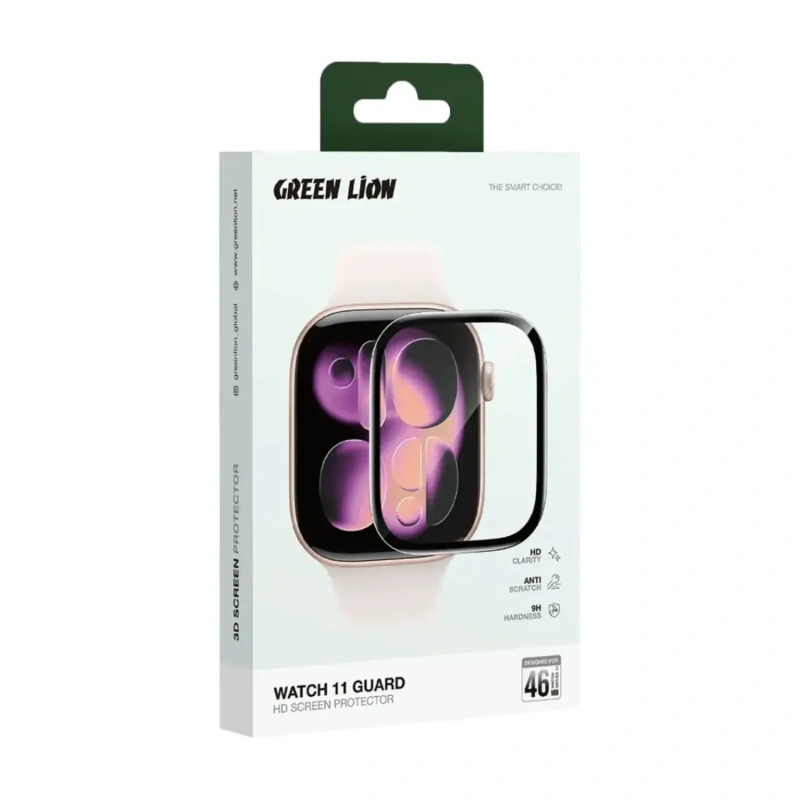 Green Lion 3D Screen Protector for Apple Watch Series 11 46mm – Clear - Image 3