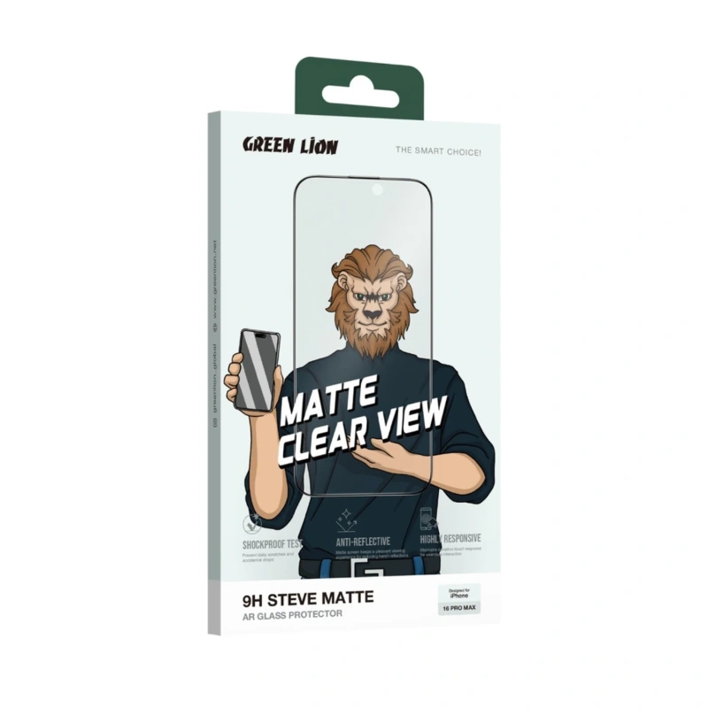 Green Lion 9H Steve Matte Privacy Screen Protector for iPhone 16 Pro Max – Black - Image 4