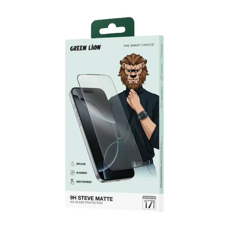 Green Lion 9H Steve Matte Screen Protector for iPhone 17 Pro Max – Clear - Image 4