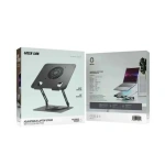 Green Lion Adjustable Laptop Stand with Cooling Fan – Black - Image 2