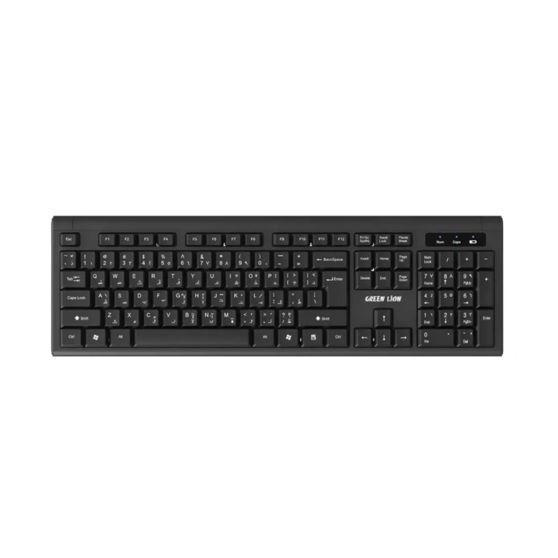 Green Lion GKM-200 Wireless Keyboard & Mouse Combo – Black - Image 2
