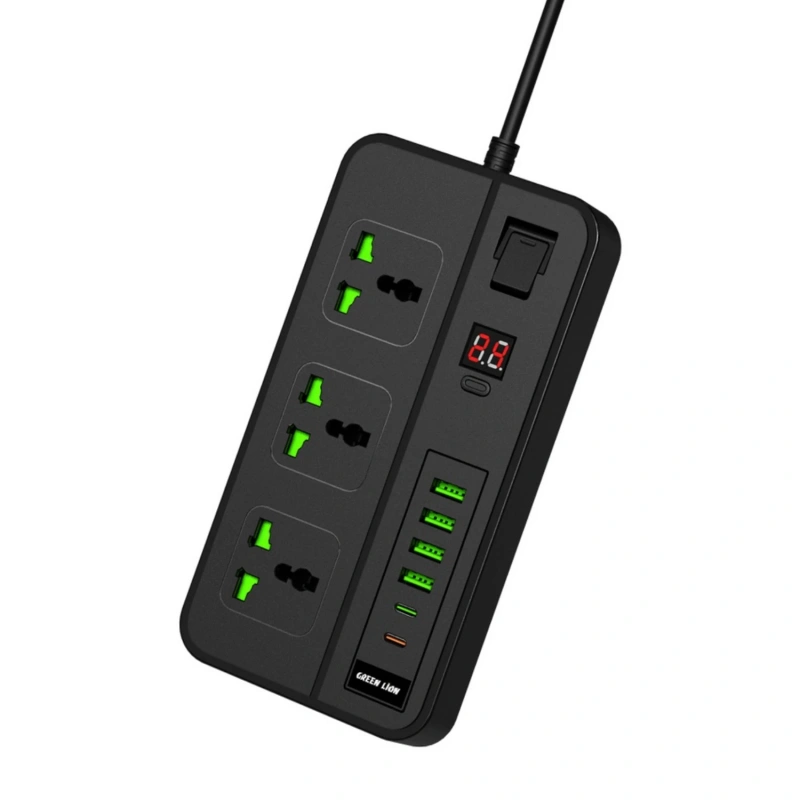 Green Lion GS-150 Power Socket 3000W – Black - Image 2