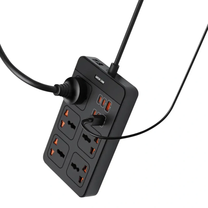 Green Lion GS-500 Multi-Port Power Socket with PD 20W – Black - Image 3
