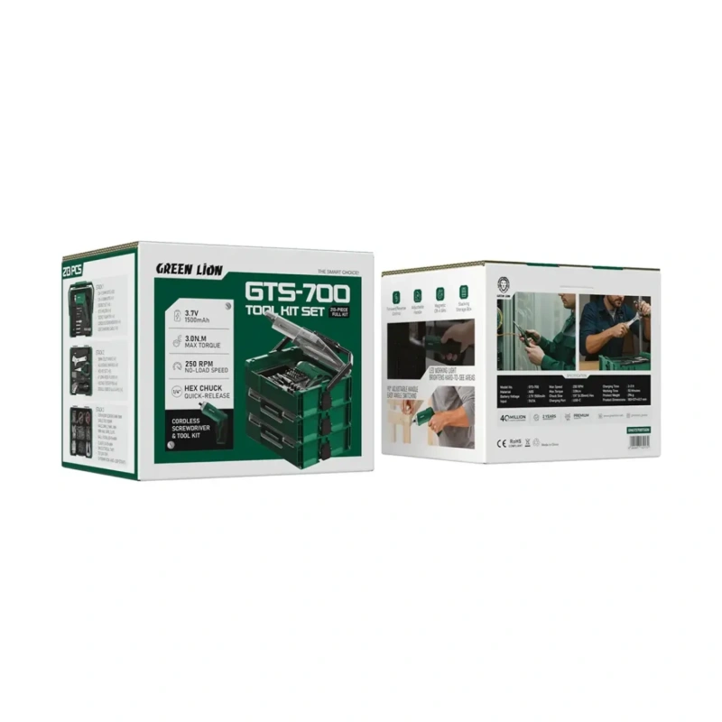 Green Lion GTS-700 Professional Tool Kit Set 213 Pieces – Green - Image 6