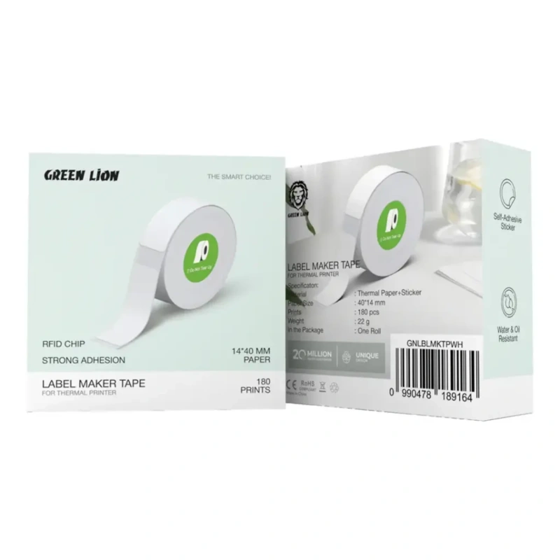 Green Lion Label Maker Tape for Thermal Printer – White - Image 2