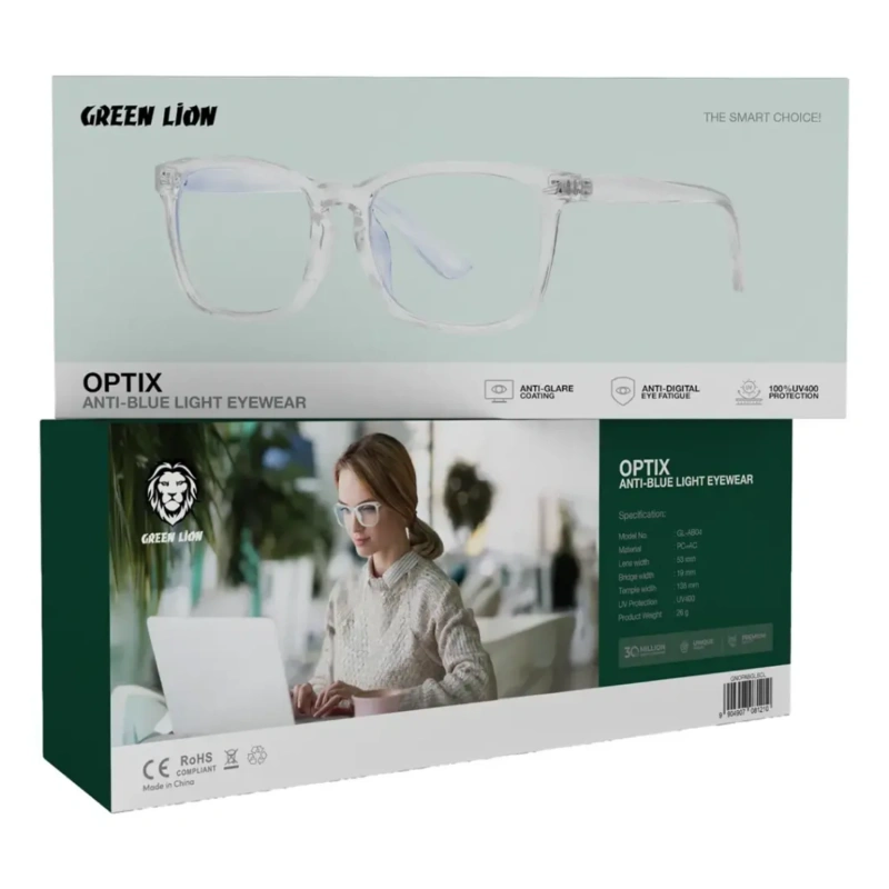 Green Lion Optix Anti-Blue Light Eyewear – Clear - Image 6