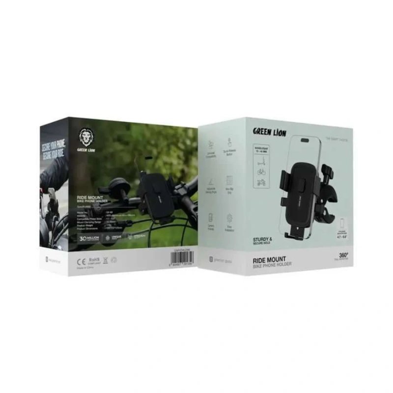 Green Lion Ride Mount Bike Phone Holder – Black - Image 4
