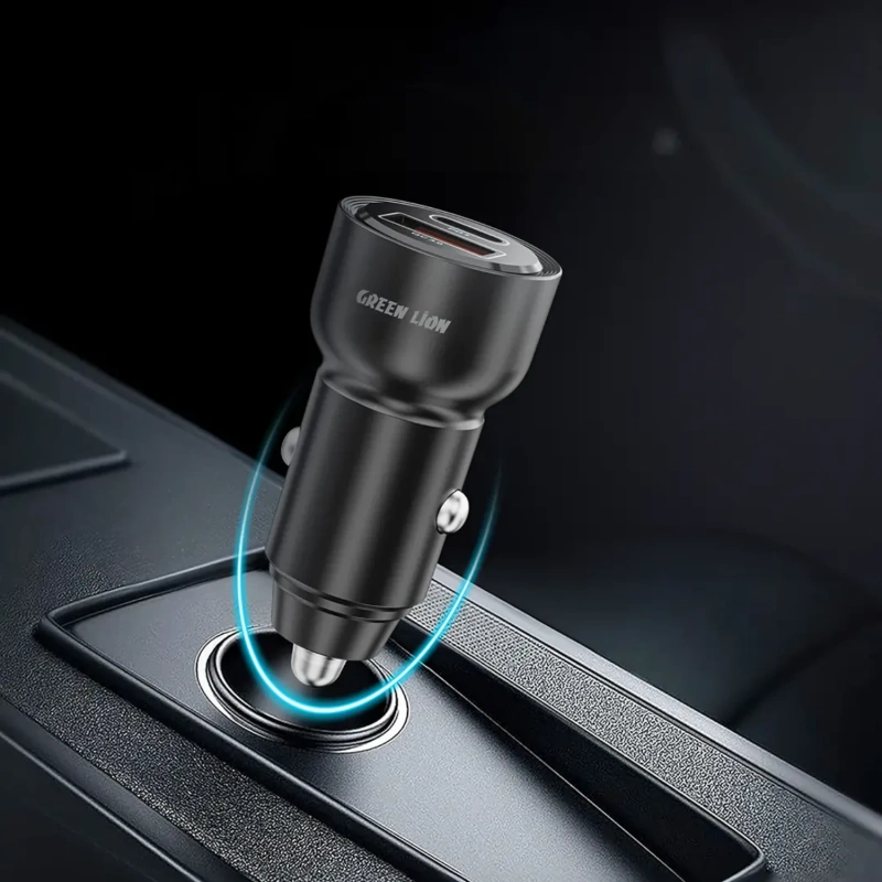 Green Lion RoadVolt 60W Car Charger PD & QC – Black - Image 2