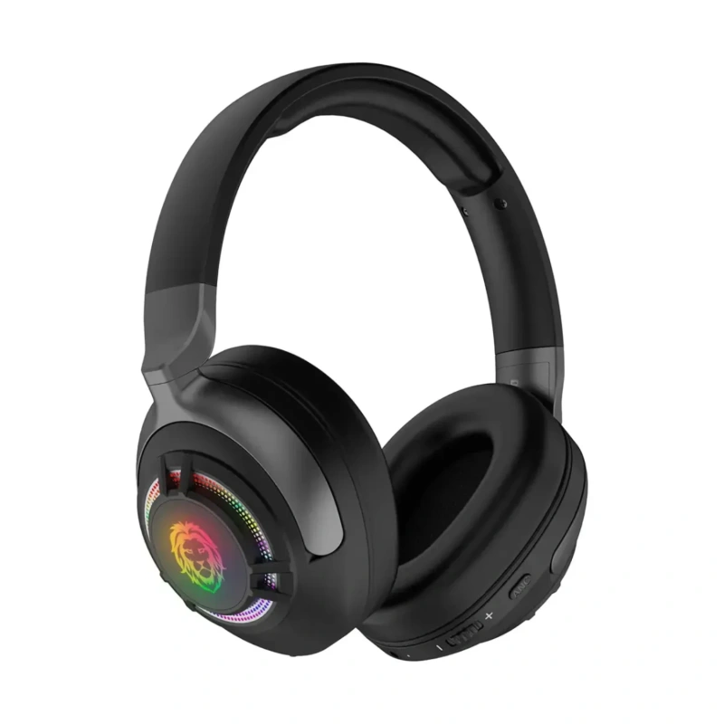 Green Lion Shadow Gaming ANC Headphone – Black - Image 3