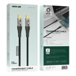 Green Lion Transparent Braided USB-C to USB-C Cable 1M – Black - Image 3