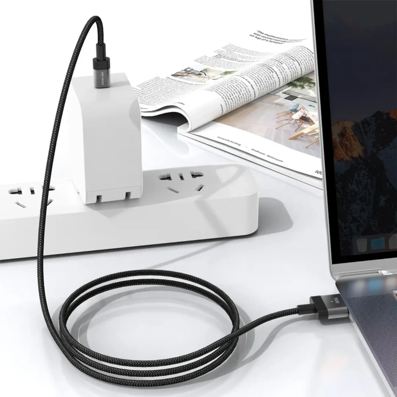 Green Lion USB-C to MagSafe 3 Magnetic Charging Cable – Black - Image 2