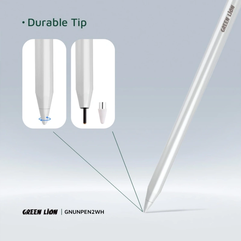 Green Lion Universal Pencil 2 Stylus for iPad – White - Image 2
