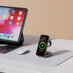 Levelo Aeris 3-in-1 Foldable Wireless Charger – Cloudy Grey - Image 3