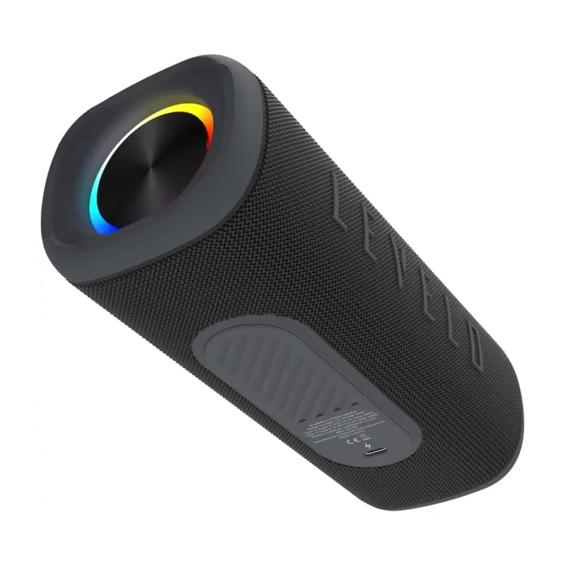Levelo BassBeat Portable Bluetooth Speaker with Display – Black - Image 2