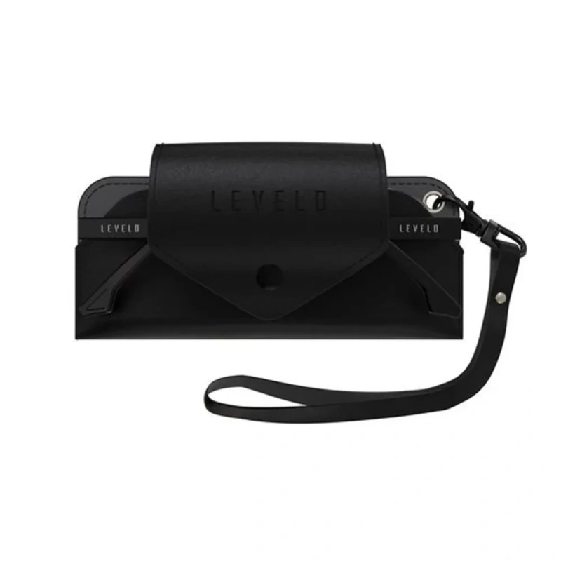 Levelo Como Octagon-Shaped Sunglasses with Pouch – Grey/Black - Image 5