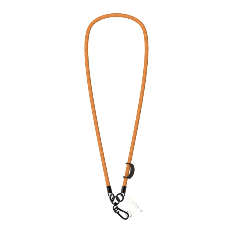 Levelo Everly Phone Crossbody Lanyard – Carrot Orange - Image 2