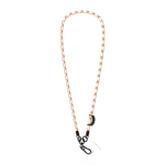 Levelo Everly Phone Crossbody Lanyard – White/Orange - Image 2