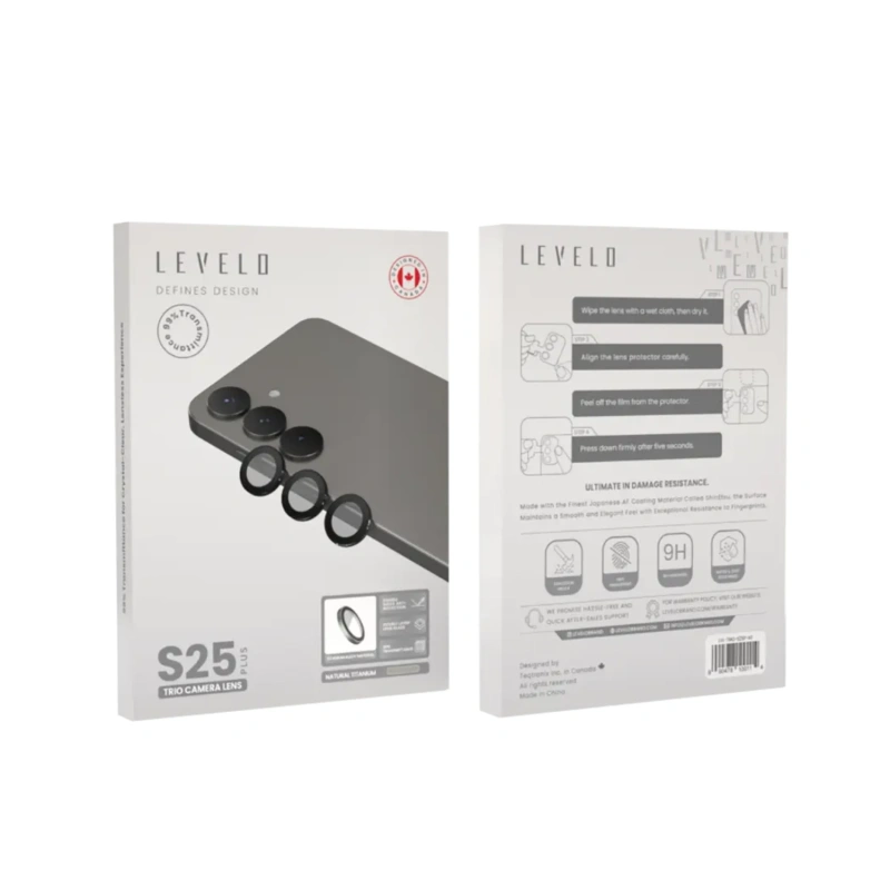 Levelo Lucent Trio AR Camera Lens Protector for Samsung Galaxy S25 Plus – Natural Titanium - Image 3