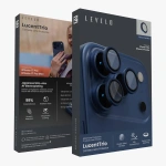 Levelo LucentTrio AR Camera Lens Protector for iPhone 17 Pro & Pro Max – Titanium Dark Blue - Image 4