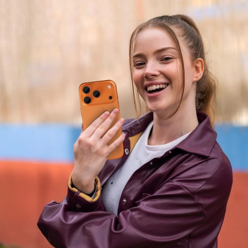 Levelo LucentTrio AR Camera Lens Protector for iPhone 17 Pro & Pro Max – Titanium Orange - Image 3