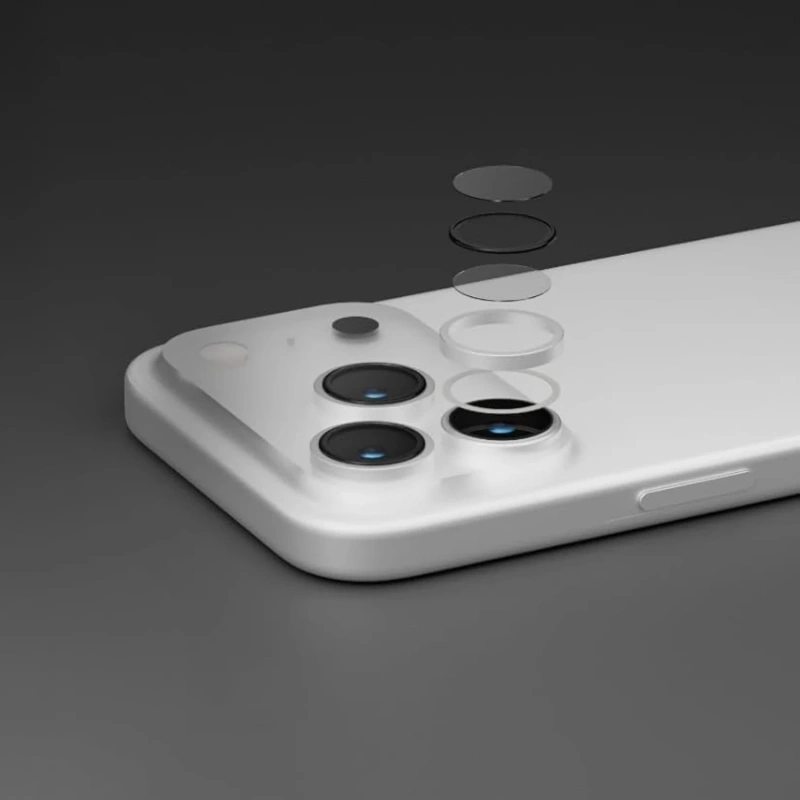Levelo LucentTrio AR Camera Lens Protector for iPhone 17 Pro & Pro Max – Titanium Silver - Image 2