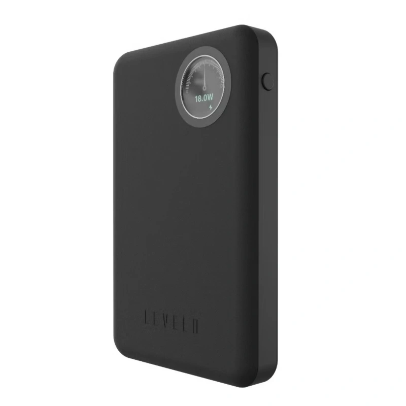 Levelo Marbella Leather MagSafe Power Bank 10,000mAh – Dusk Black - Image 2