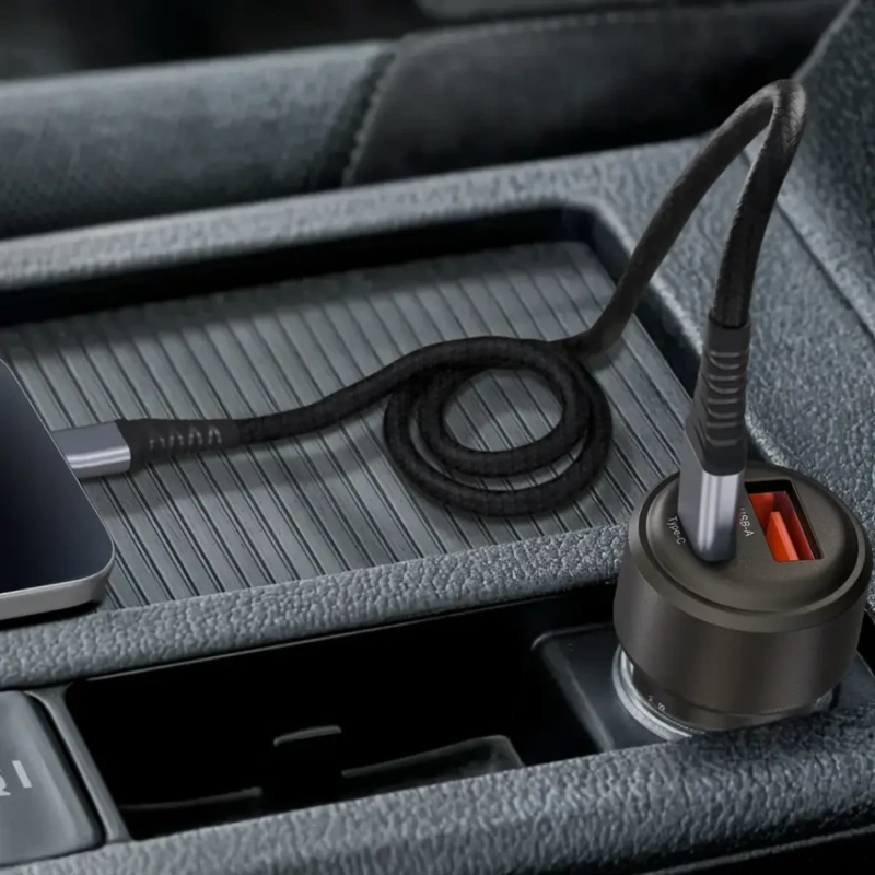 Levelo Nori Mini 60W Car Charger – Gun Grey - Image 3