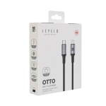 Levelo Otto Leather USB-C to Lightning 30W Cable 1.2M – Black - Image 3