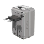 Levelo Roamiversal 35W Luggage Design Universal Travel Adapter – Aluminum Silver - Image 4