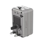Levelo Roamiversal 35W Luggage Design Universal Travel Adapter – Aluminum Silver - Image 3