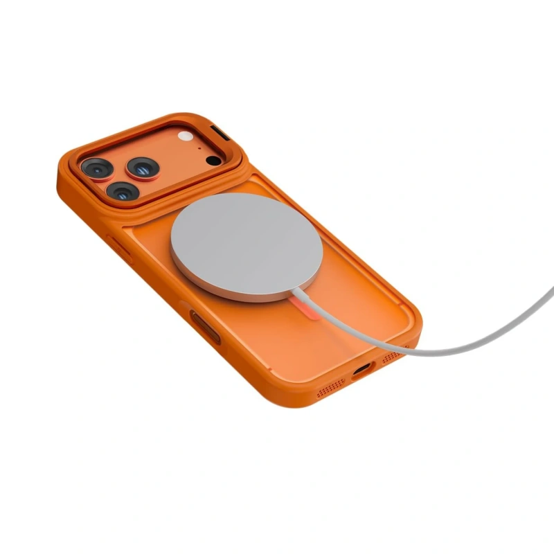 Levelo Solo Pro Camera KickStand Case for iPhone 17 Pro Max – Orange - Image 3