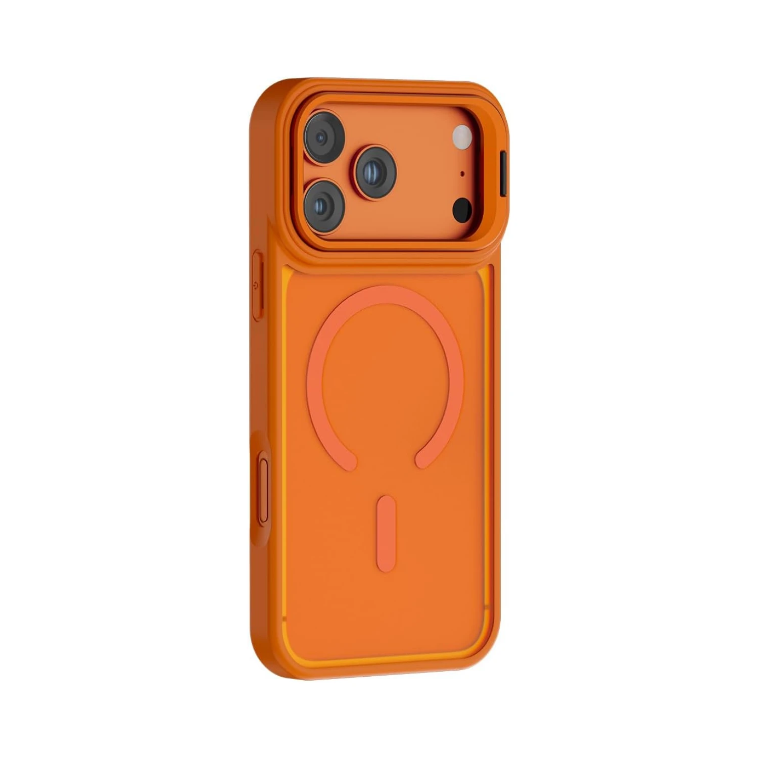Levelo Solo Pro Camera KickStand Case for iPhone 17 Pro Max – Orange Levelo Solo Pro Camera KickStand Case for iPhone 17 Pro Max – Orange - Image 1