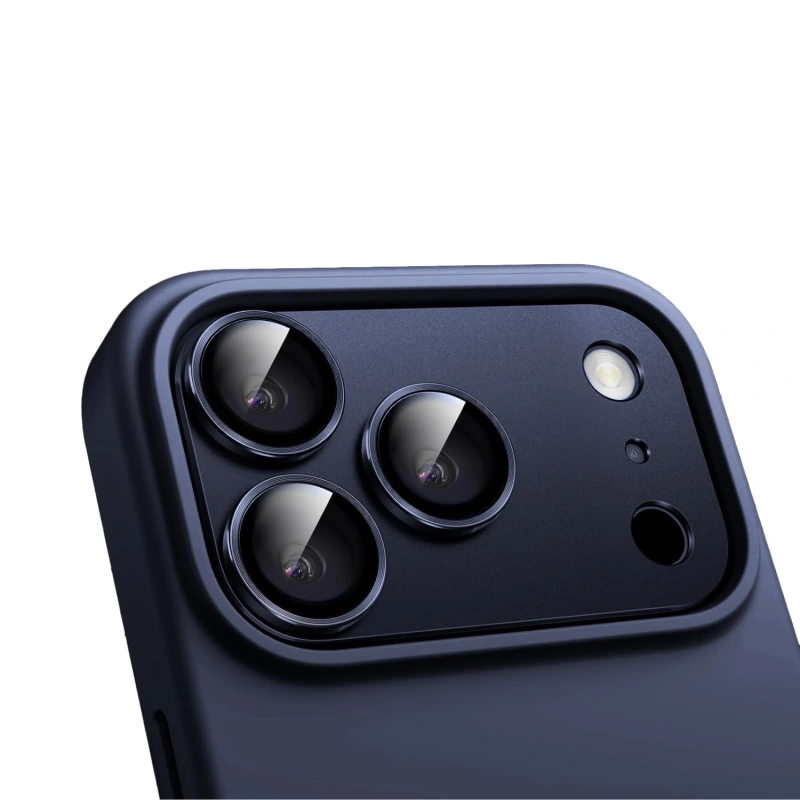 Levelo Trio Pro 2-in-1 Camera Lens Protector for iPhone 17 Pro Max – Dark Blue - Image 2