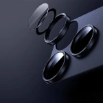 Levelo Trio Pro 2-in-1 Camera Lens Protector for iPhone 17 Pro Max – Dark Blue - Image 3