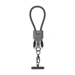 Levelo Tugo USB-C to Lightning 30W Braided Lanyard Cable 0.3M – Black & Grey - Image 3