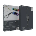 Levelo Tugo USB-C to Lightning 30W Braided Lanyard Cable 0.3M – Black & Grey - Image 5