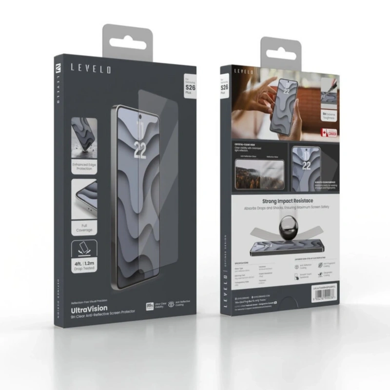 Levelo UltraVision AR 9H Screen Protector for Samsung Galaxy S26 Plus – Clear - Image 5