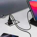 Levelo Vero 20W GaN UK Wall Adapter USB-A & USB-C with Cable – Black - Image 3