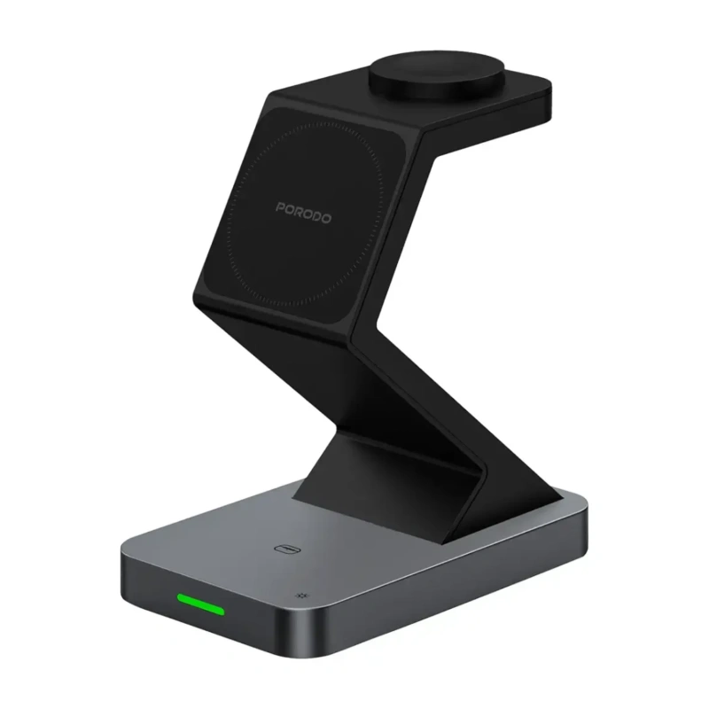Porodo 15W 4-in-1 S-Shaped Wireless MagSafe Charger - Image 2